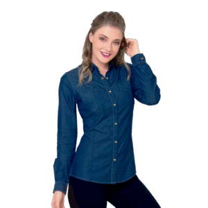EMB-Camisa para Dama, de Mezclilla-Minimo de Orden 6pzs.